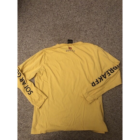 Dota 2 Long Sleeve Lg Yellow T Shirt DawnBreaker Solar Guardian Made in Serbia - Picture 11 of 11